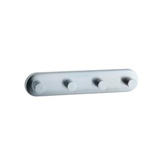 Smedbo NS359 8 in. 4 Hook Towel Hook in Brushed Chrome from the Studio Collection